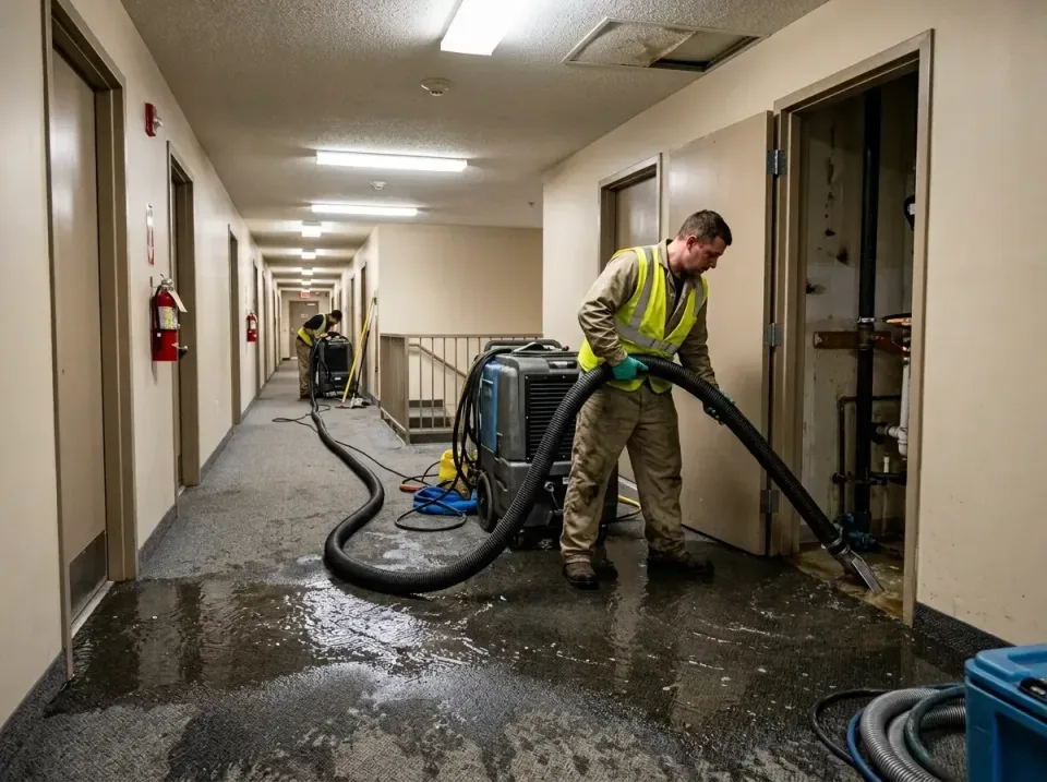 multi-unit-apartment-hallway-f-005 — frequently asked questions, Emergency Burst Pipe Water Extraction & Removal in Woodcree…